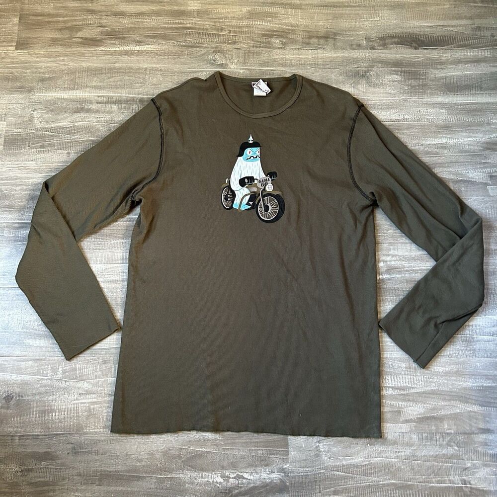 Vintage Y2K Gama- Go Long Sleeve Men’s T Shirt Size L USA Made Yeti